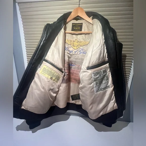 Schotts New YorkG-1 U.S.Navy leather bomber jacket